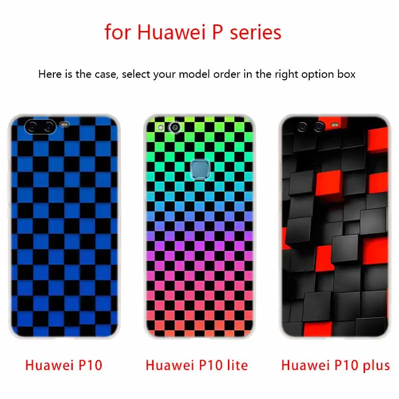 Чехол MLLSE в шахматную клетку силиконовый мягкий чехол из ТПУ для Huawei P30 P20 Pro P10 P9 P8