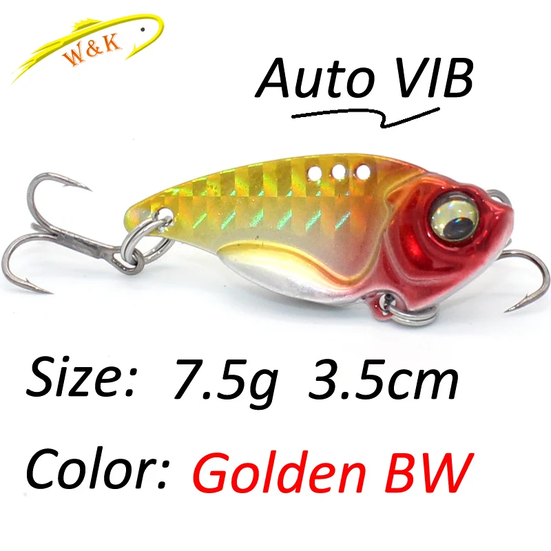 7.5g Golden Super VIB приманки, 20 г, 10 г, 7,5 г, рыболовные приманки, металлические твердые приманки, приманка, 1 шт./ПК, рывка, наживка для морской рыбы, СНУК, рыбий глаз, приманка - Цвет: 7.5g Golden