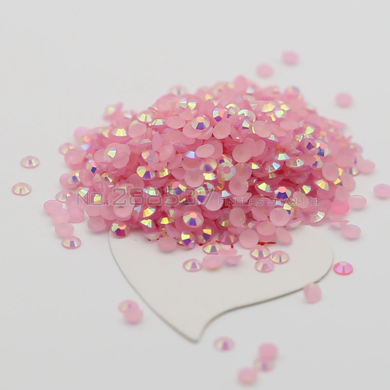 2017 острый наконечник для пальцев 1000 шт 3 мм молочные Бусы Желе дизайна ногтей