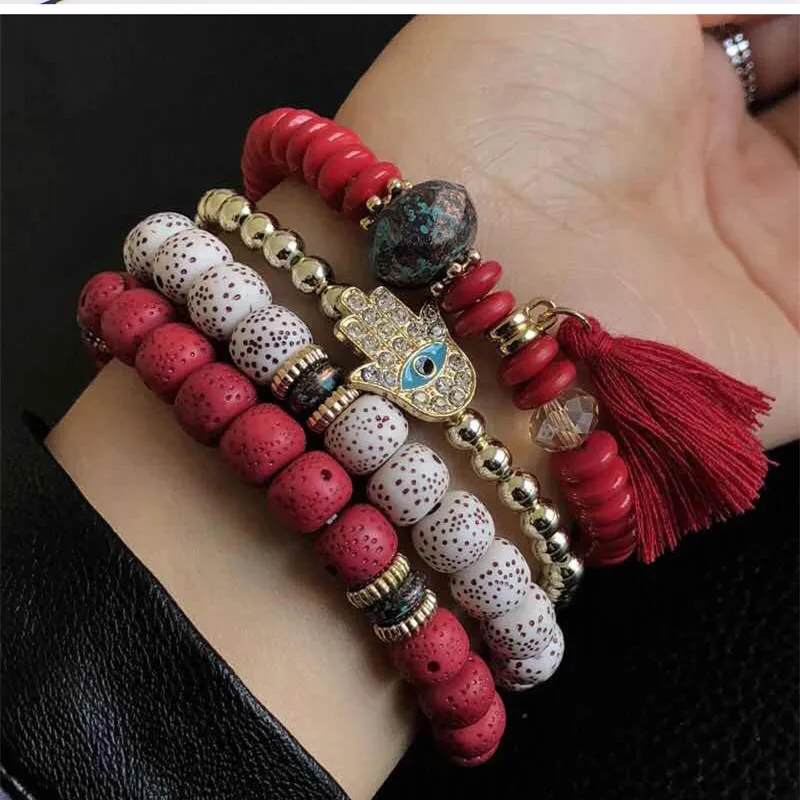 Kymyad Богемский Браслет из бисера ручной работы браслеты и для женщин Bijoux