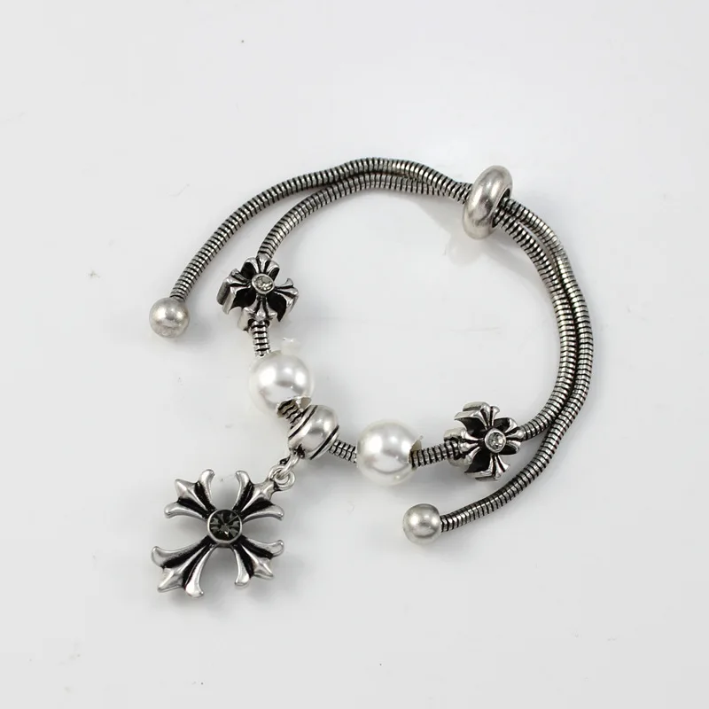 YalooWa pendant-type pull punk Bracelet Silver-color plated jewelry hand leisure fashion | Украшения и аксессуары