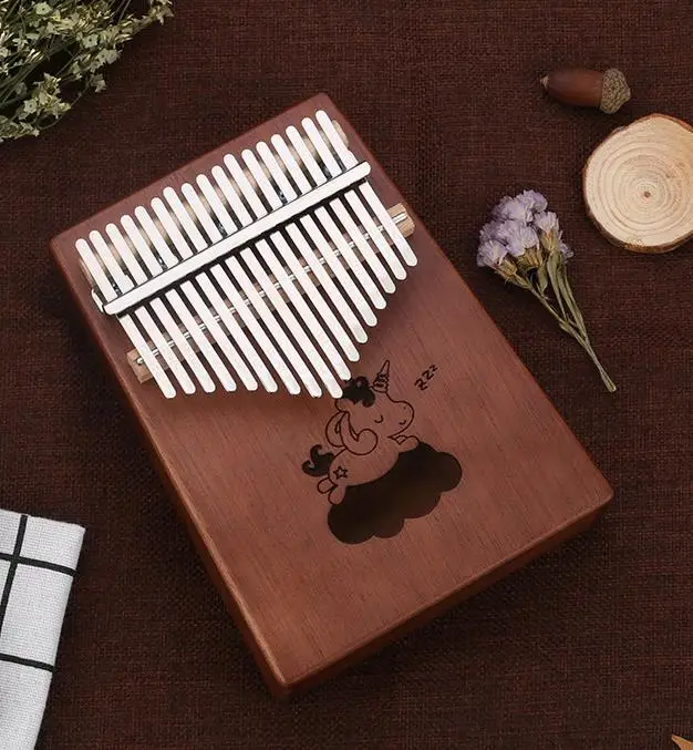unicorn C003 17 клавиш Kalimba дерево красное дерево корпус большой палец фортепиано музыкальный инструмент аксессуары цвета могут быть выбраны - Цвет: unicorn
