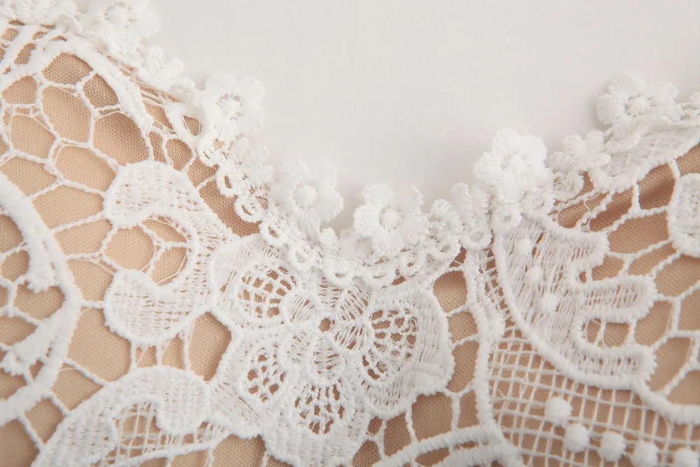 2018 New Ladies dress Sexy Slim Lace Dress Summer Embroidery Hollow out V-Neck dresses women Fashion | Женская одежда