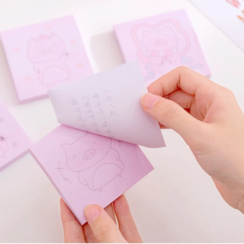 Милый кавайный мультяшный поросенок блокнот милые животные Липкие заметки