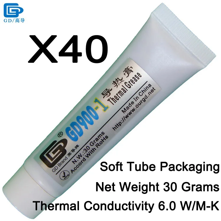 GD900-1-ST30 40 PCS GD900-1 Термальность проводящая силиконовая смазка паста соединения, содержащий серебристо-серый CN30 CN150 CN1000 ST30 SSY1 SY1 SY3 SY7 SY15 SY30 BX3 - Цвет лезвия: GD900-1-ST30 40 PCS