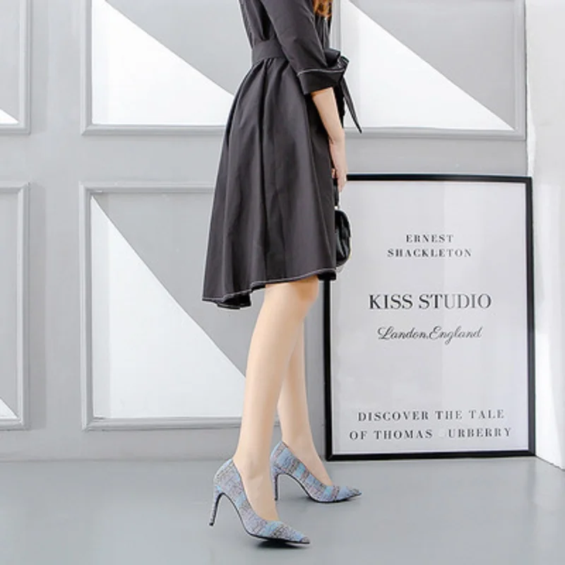 2018 г. Новые весенние модные острым Обувь на высоком каблуке с открытым носком