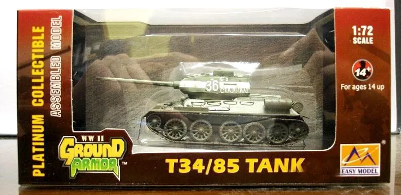 Настоящий Трубач 36270 1: 72 T34-85 модель танка в бывшем Советском Союзе тяжелый танк статическая модель моделирования