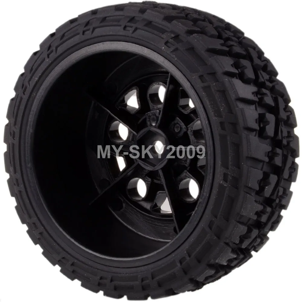 

BeadLock Short Course Tire Tyre & Wheel Rim 12mm HEX For RC 1/10 Model Off-Road Truck Traxxas Slash 4x4 HPI