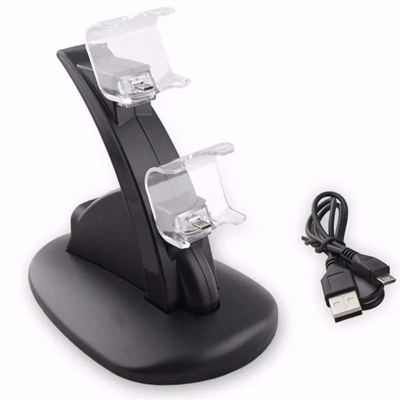 Новая зарядная док станция с двумя USB портами для Sony Playstation 4 PS4 Dualshock беспроводное