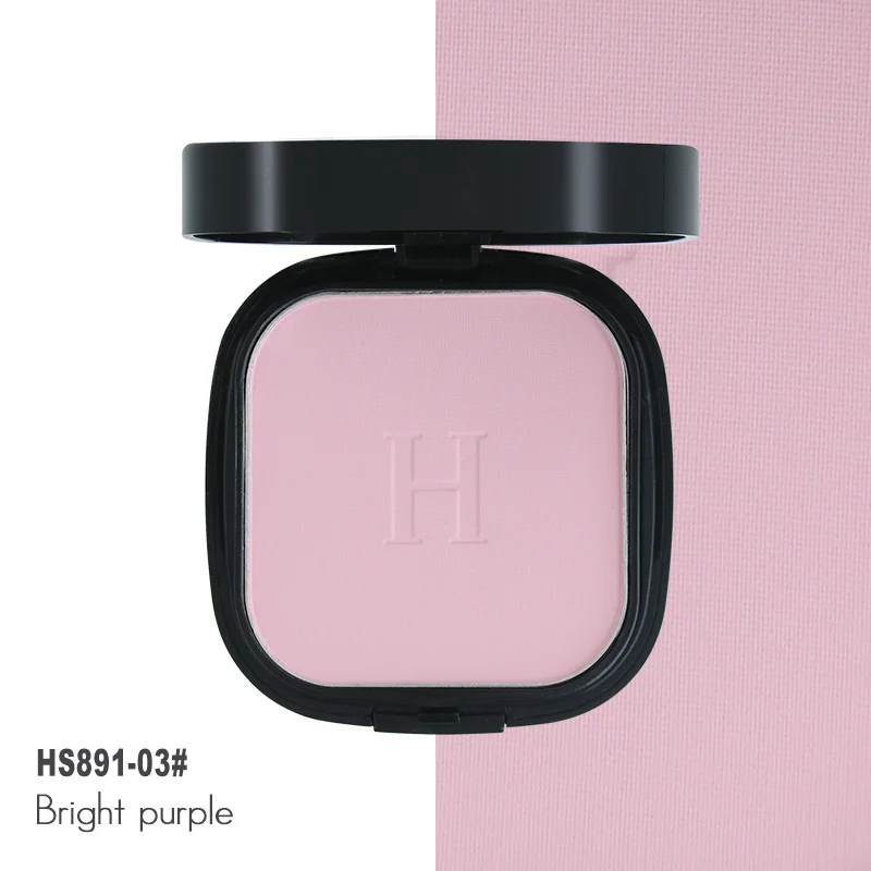 03 Bright Purple HENLICS Потрясающий бархат Водонепроницаемый порошковый порошок для лица Масляный порошок - Цвет: 03 Bright Purple