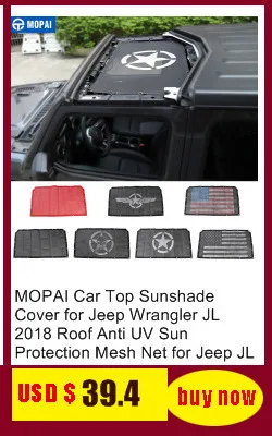 Автомобильные наклейки MOPAI для Jeep Wrangler JL+ Автомобильная Передняя Задняя дверная ручка, декоративная крышка для Jeep JL Wrangler, аксессуары