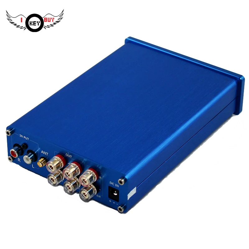 I Key Buy 2,1 канальный Hi-Fi Класс D Автомобильные усилители синий 1500 W Max Aliminum усилитель для автомобиля Супер Бас Звук