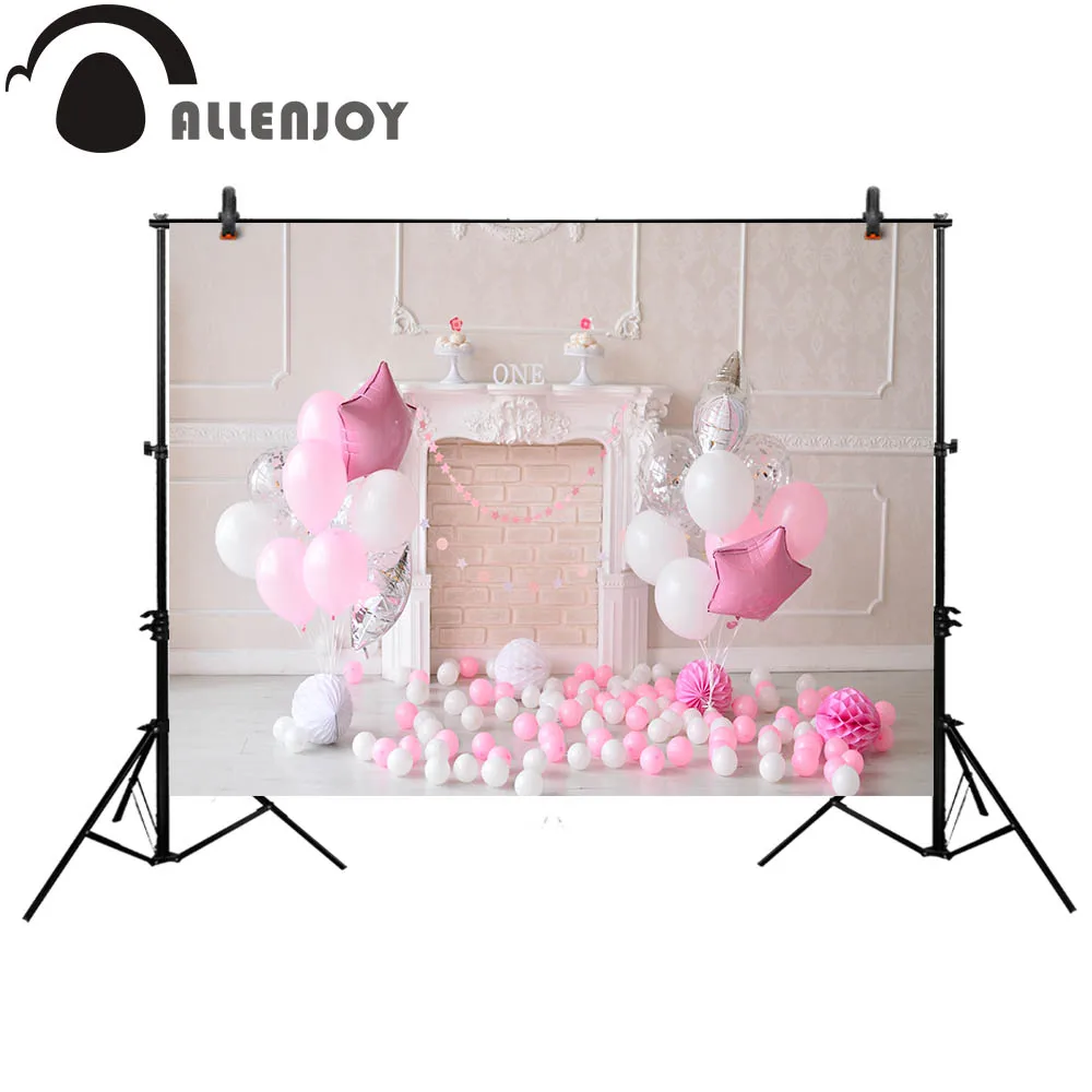 

Фон Allenjoy для фотографий розовые воздушные шары украшение день рождения Фотофон фото реквизит фотосессия фотография
