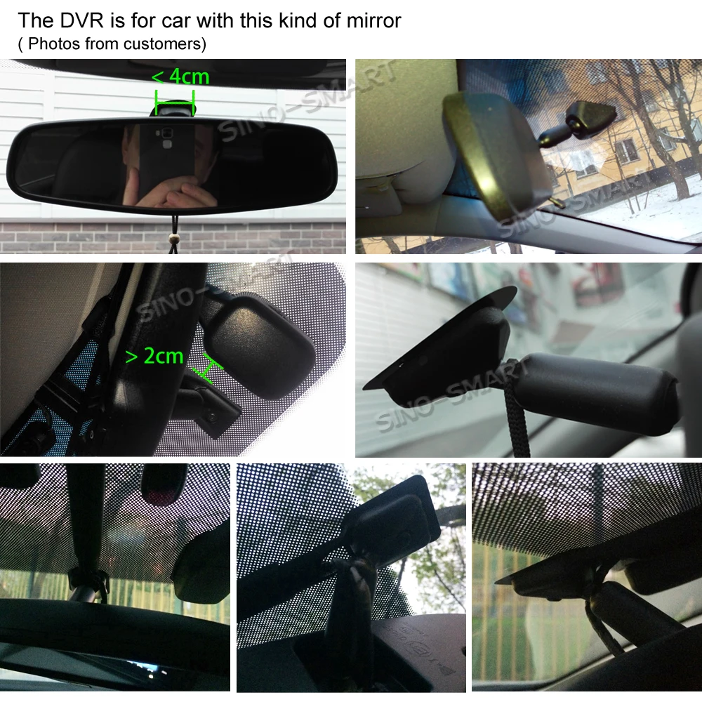 SINOSMART 96658 автомобильный Wifi DVR для Buick Excelle/Regal General модель и т. д. управление с помощью приложения черная дополнительная двойная камера SONY IMX323