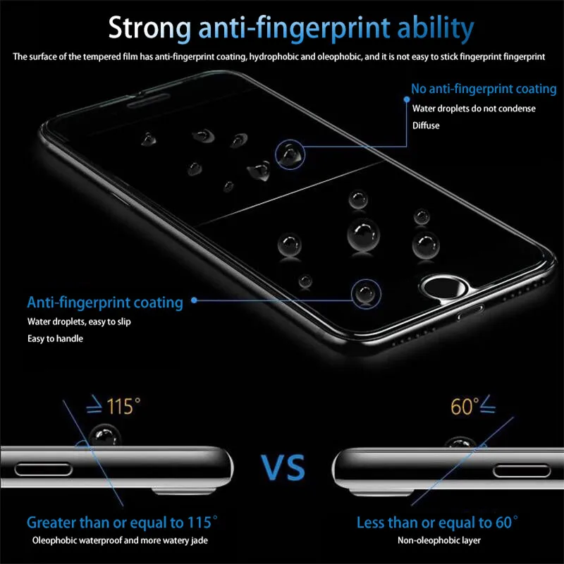 Закаленное стекло 9H 2.5D для iPhone 6 6s 7 8 X XS MAX Защита экрана 5 Plus XR SE защитное |