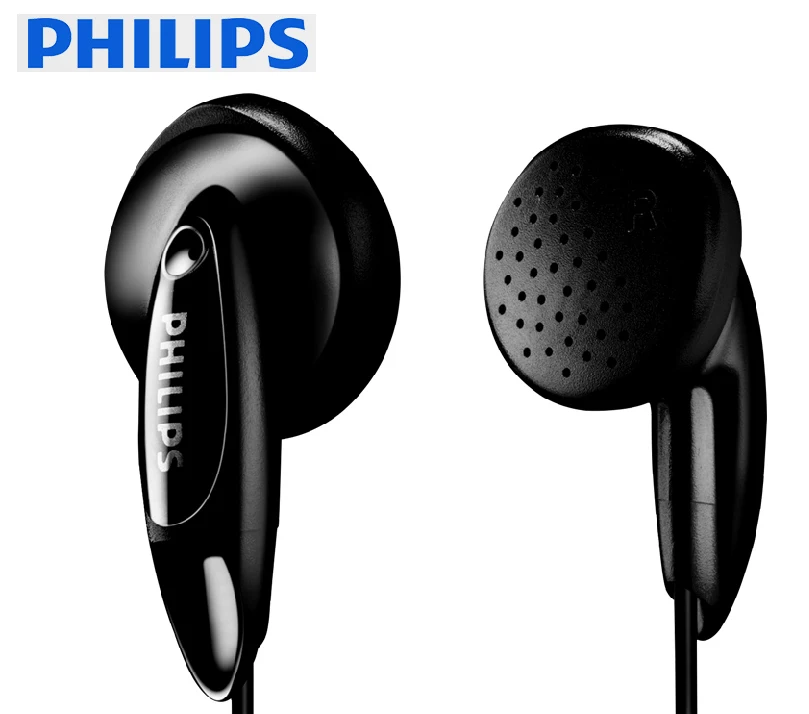 Черный PHILIPS SHE1350 наушники-вкладыши 3,5 мм гарнитура поддержка смартфонов для huawei Xiaomi - Цвет: Черный