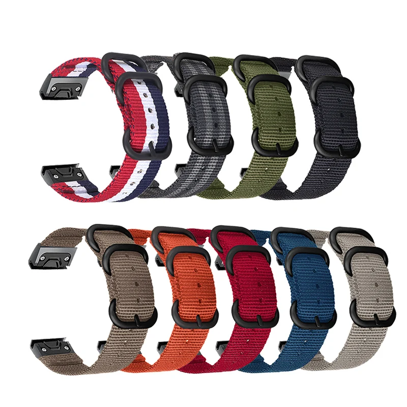 Laforuta для Garmin Forerunner 945 935 нейлоновый ремешок Fenix 5X5 5S 3 3HR D2 S60 gps 26 мм/22 мм/20 мм часы Quick