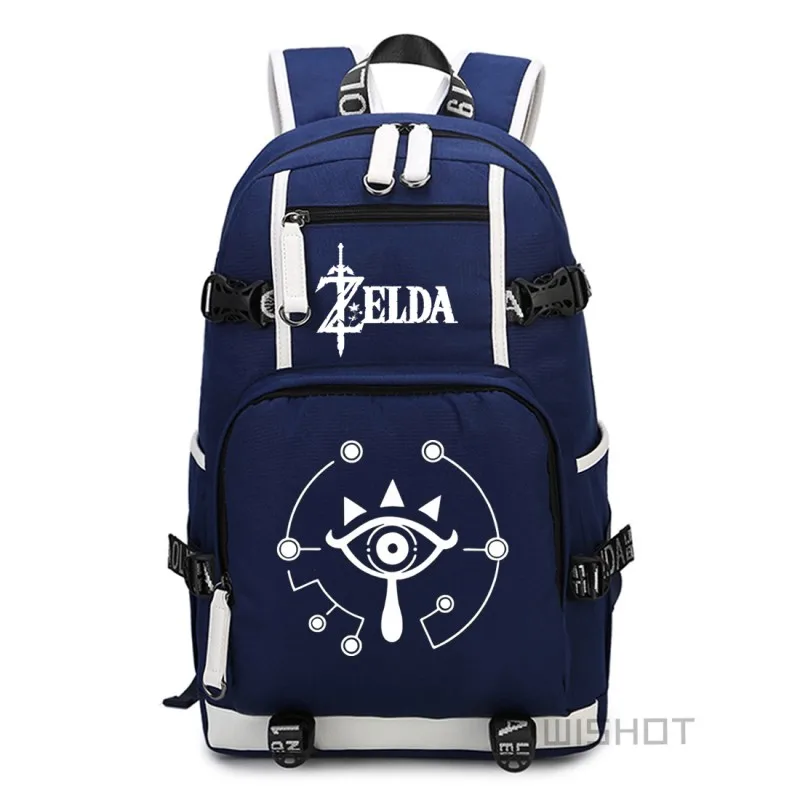 WISHOT The Legend of Zelda: Дыхание Дикого ссылка рюкзак Многофункциональный USB зарядки световой мешок - Цвет: Blue3