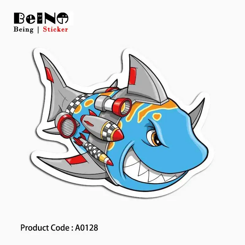 Счастливый обезьяна стикер Акула fierce водонепроницаемый чемодан ноутбук Гитары