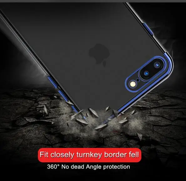 Роскошный мягкий чехол из ТПУ для iPhone 8 8Plus 7 7Plus 6S 6Plus ультратонкие прозрачные