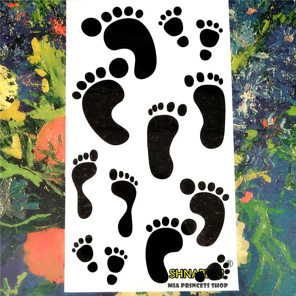 SHNAPIGN милые маленькие черные ноги временные татуировки боди арт руки флэш