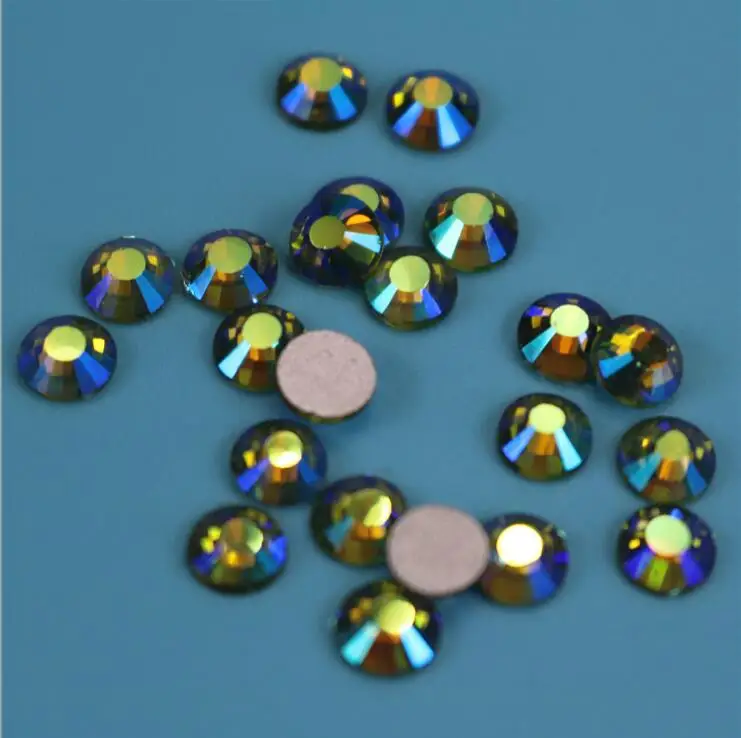 

PEACE olivine&olivine AB ss3-ss30 1440pcs 3D non Hotfix FlatBack Decorations DIY Wedding dress& Garment&Shoes Accessories
