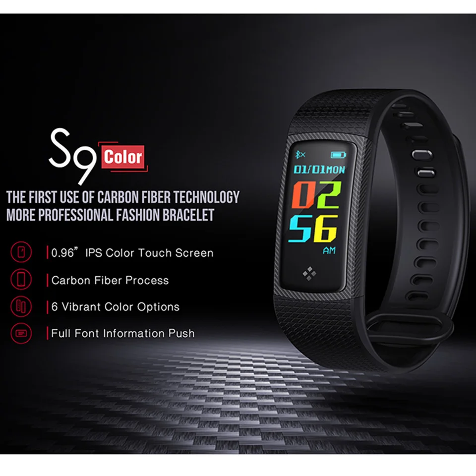Смарт браслет TimeOwner S9 цветной экран монитор сердечного ритма кровяного давления