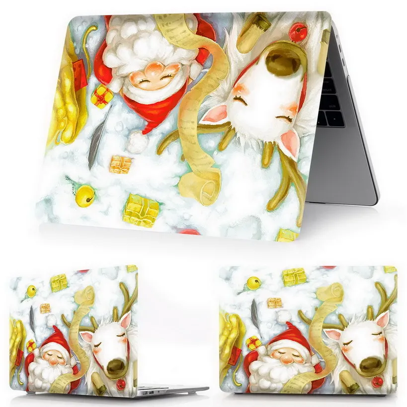 Santa Claus-caihui Чехол для ноутбука с рождественской цветной печатью для Macbook Air 11 13 Pro retina 12 13 15 дюймов цвета Сенсорная панель Pro 13 15 Air 13 - Цвет: Santa Claus-caihui