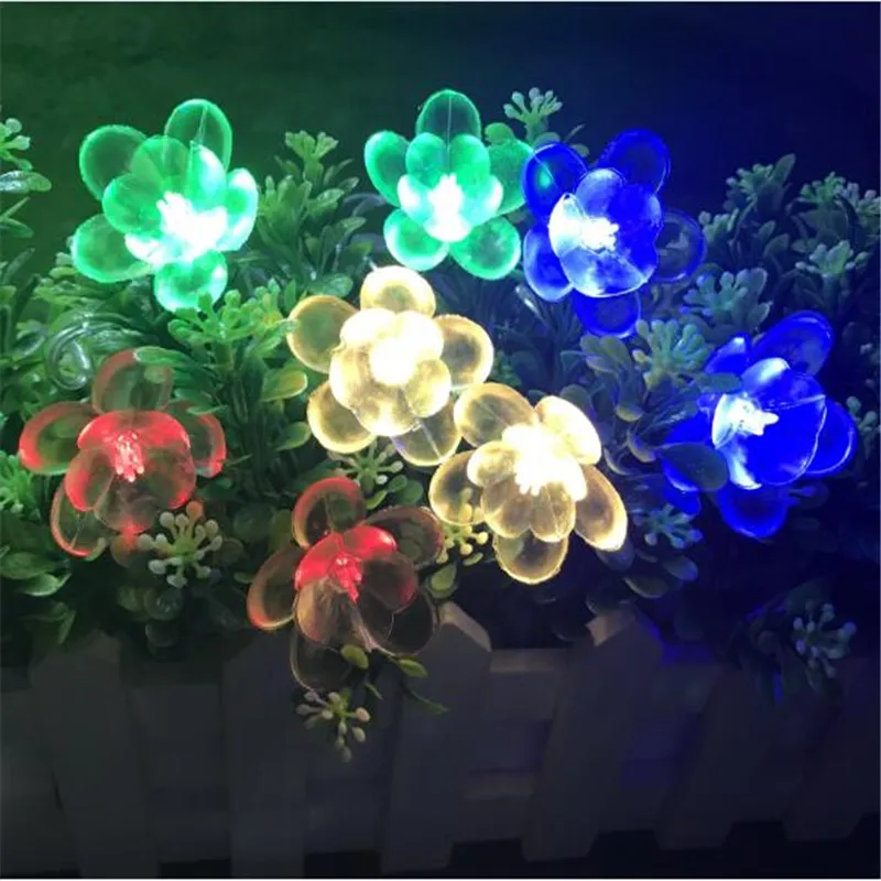 

10M 50LEDs 3 Colors Lotus Flower Pendant LED String Light for Lover's Day Holiday Xmas Wedding Events Garland Home Garden Decor