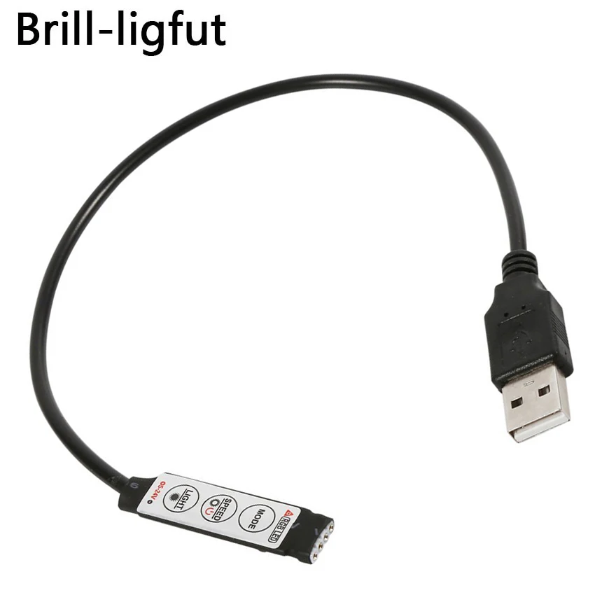 50 см 100 см DC5-24V USB RGB контроллер светодиодный диммер с 3 клавишами 4Pin гнездовой разъем для RGB Led USB полосы