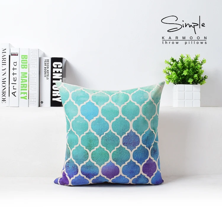 Акварель геометрический чехол для подушки льняные бриллиантовые Декоративные