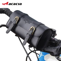high quality vintage bicycle leather tail rear saddlebag cycling front handlebar folding packet retro basket bike accessories