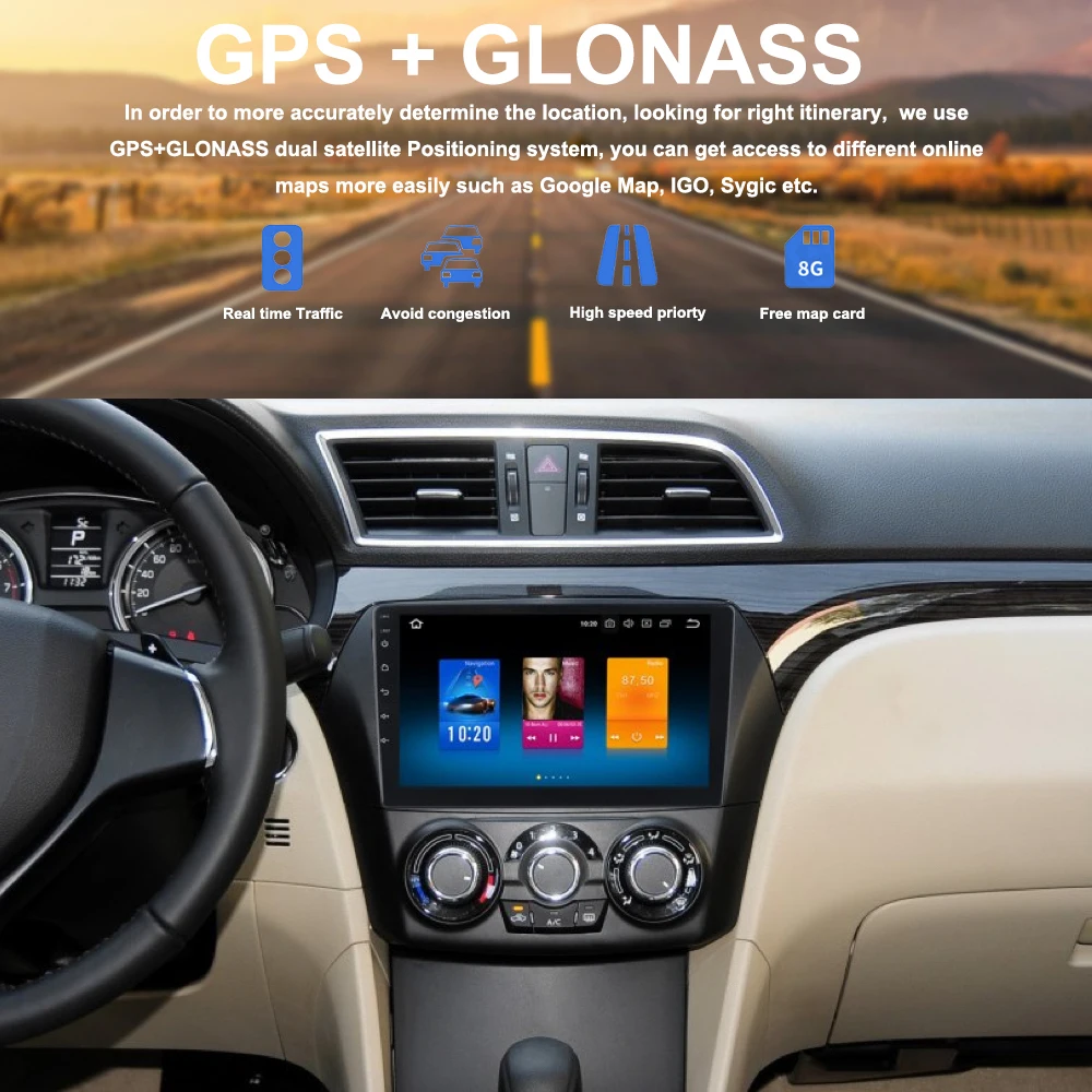 Автомагнитола 2 din с GPS Android 8 0 для Suzuki Alivio Ciaz 2015 2016 2017 навигация PX5 4 Гб + 32 ГБ ядерный