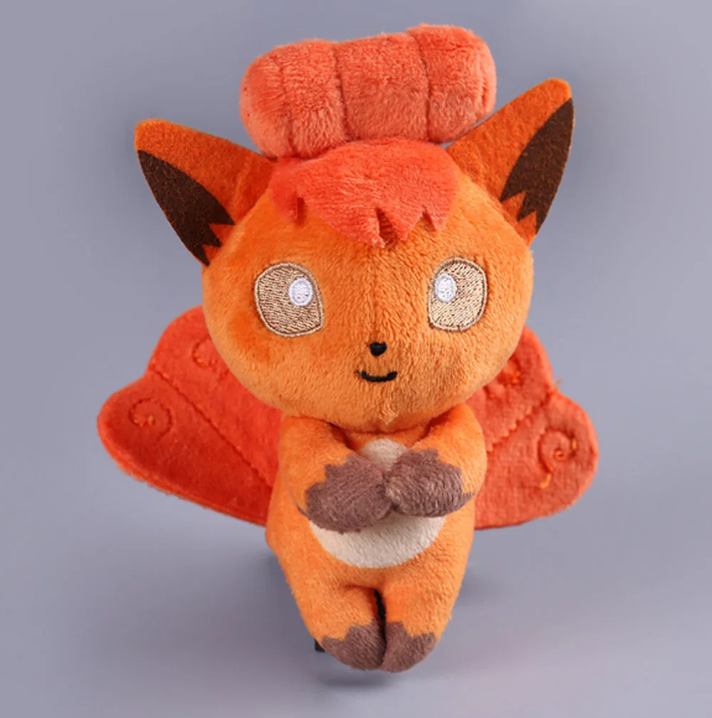 Vulpix 20/лот 17 видов стилей Vulpix Psyduck Meowth Ash Ketchum Brock James Jesse Misty 12 см меховой шарик-подвеска рисунок с куклой в розницу - Цвет: Vulpix