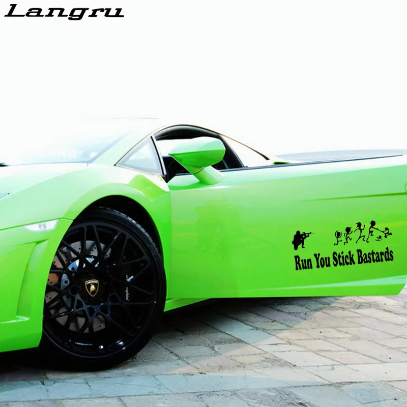 Langru горячая Распродажа Anti Stick Family Run You ублюдки солдаты морские наклейки JDM |