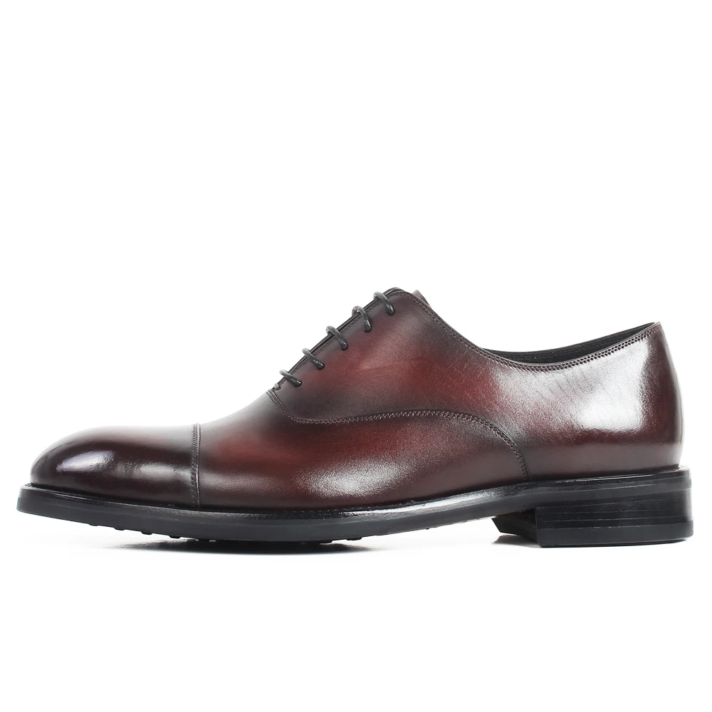 VIKEDUO Patina Oxford Dress Shoes For Men Genuine Cow Leather Shoe Male Handmade Wedding Office Mans Footwear Big Size Zapatos | Обувь