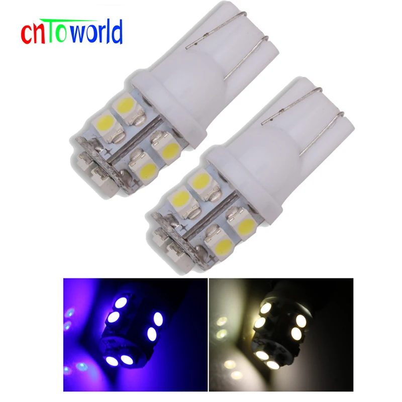 100 шт. Автомобильные светодиодные лампы T10 501 194 168 W5W 10 Led 1210 3528 SMD|Сигнальная лампа| |