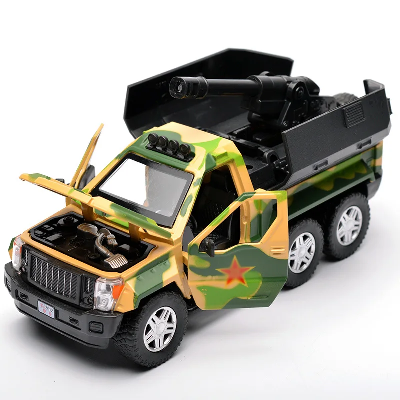 Battlefield Vehicle A Cool Off road Chariot 1:32 Acousto optic модель моделирования военного воина JSUNY TOY|model