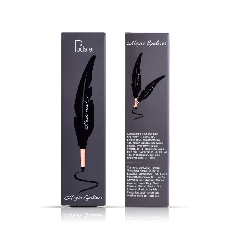Pudaier 3 мл Перо чернила черный Подводка для глаз Водонепроницаемый Макияж Cat Eye Liner