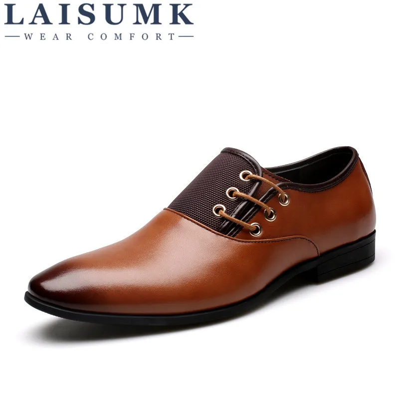 

Новое поступление осенней мужской деловой обуви LAISUMK, мужская обувь, мужские мокасины, модный стиль