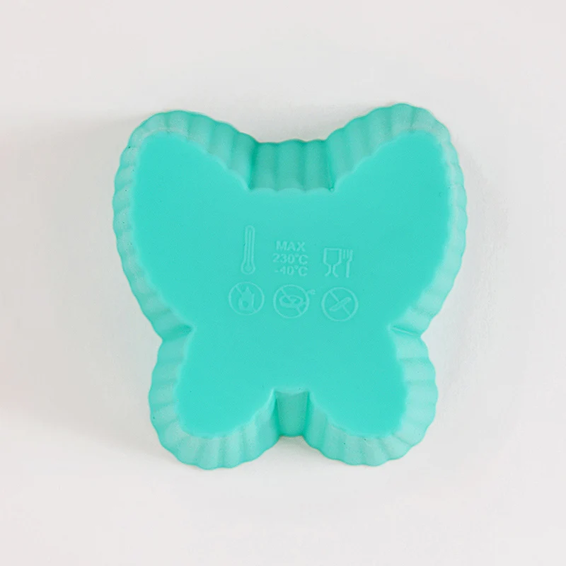 6 Шт./лот Бабочка Силиконовые Muffin Чашки Торт Плесень Дело Формы Для Выпечки Чайник