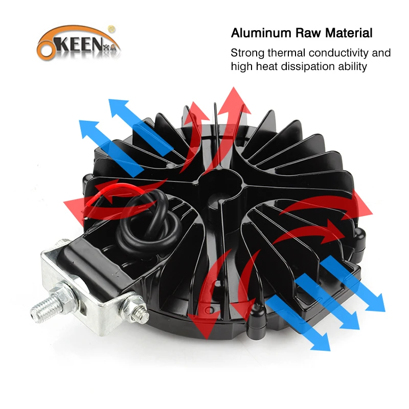 Автомобильный светодиодный рабочий светильник OKEEN высокая мощность 5D 7 дюймов 60