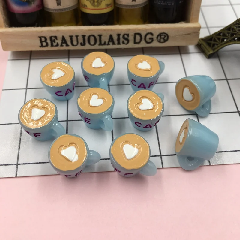 5 шт./лот миниатюрная кофейная чашка из смолы кабошон с плоской задней