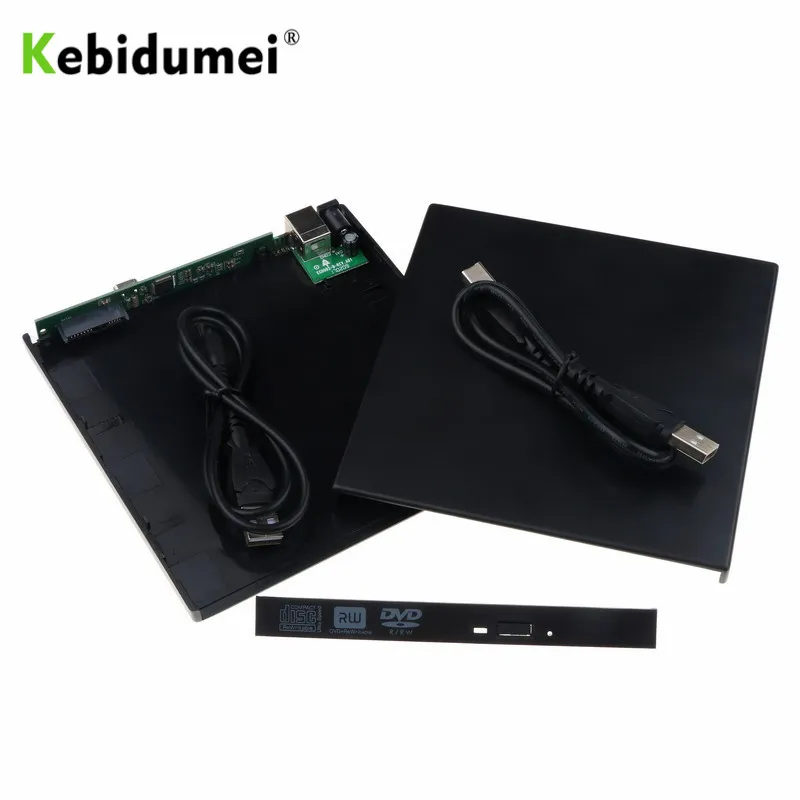 Kebidumei 12 7 мм USB 2 0 Внешний DVD/телефон для ноутбука настольного ПК оптический диск