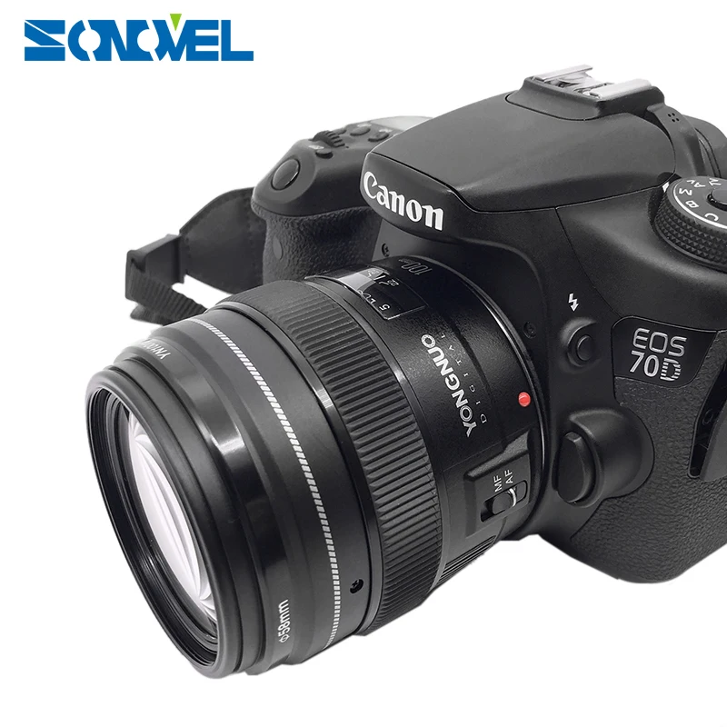 Новинка Yongnuo YN100mm F2 Средний телеобъектив для камеры Canon EOS Rebel AF MF 5D4 1300D 800D 760D 750D 77D 60Da 5Ds R