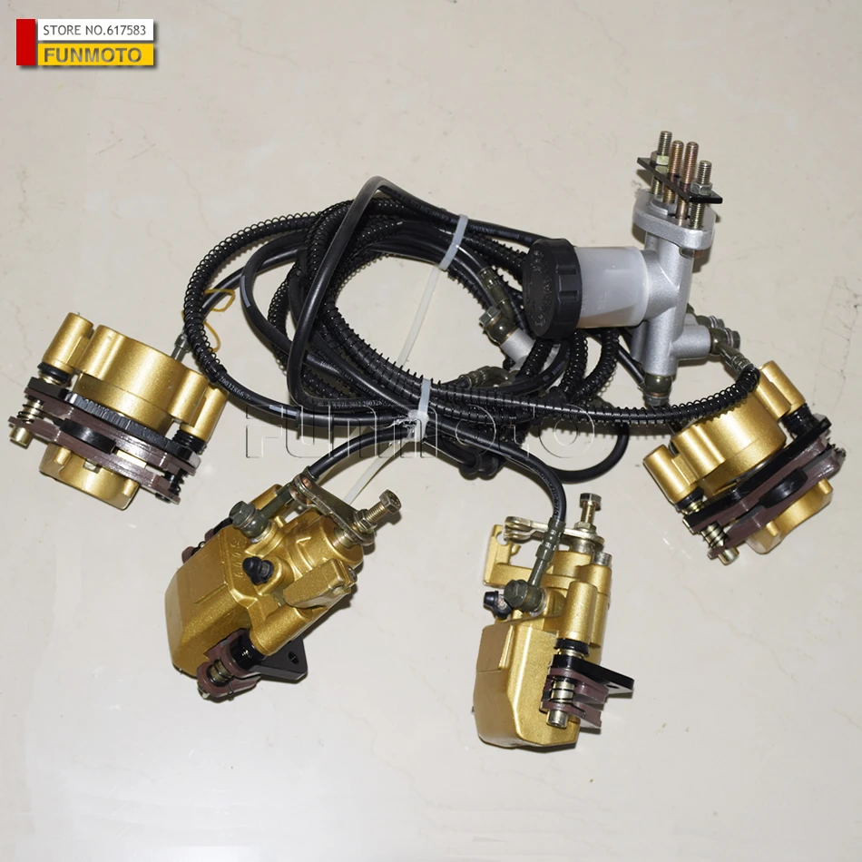 Один комплект тормозной системы подходит для XT1100/650/800 багги/kinroad 1100cc gokart / 650cc/800cc