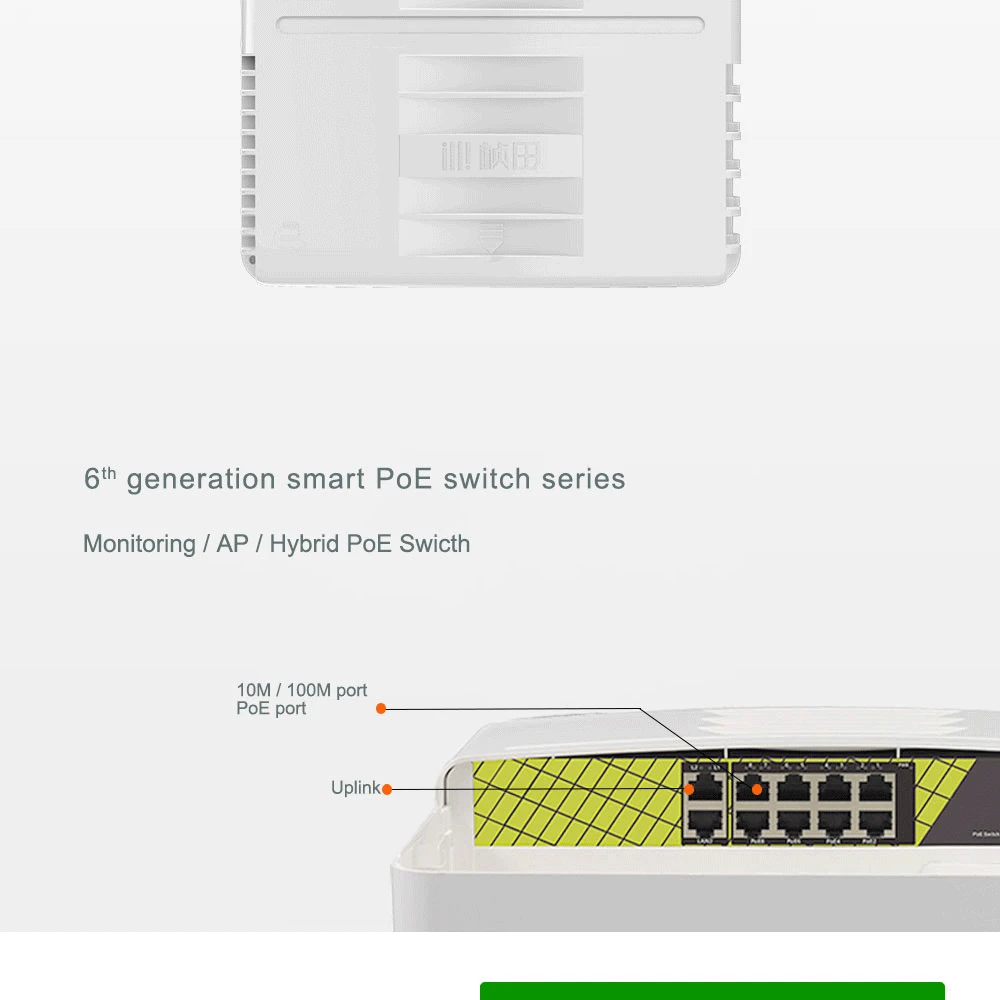 PoE 8 Порты и разъёмы переключатель Смарт сети 48V 802.3af/at коммутатор для IP камер Промышленный Коммутатор Ethernet