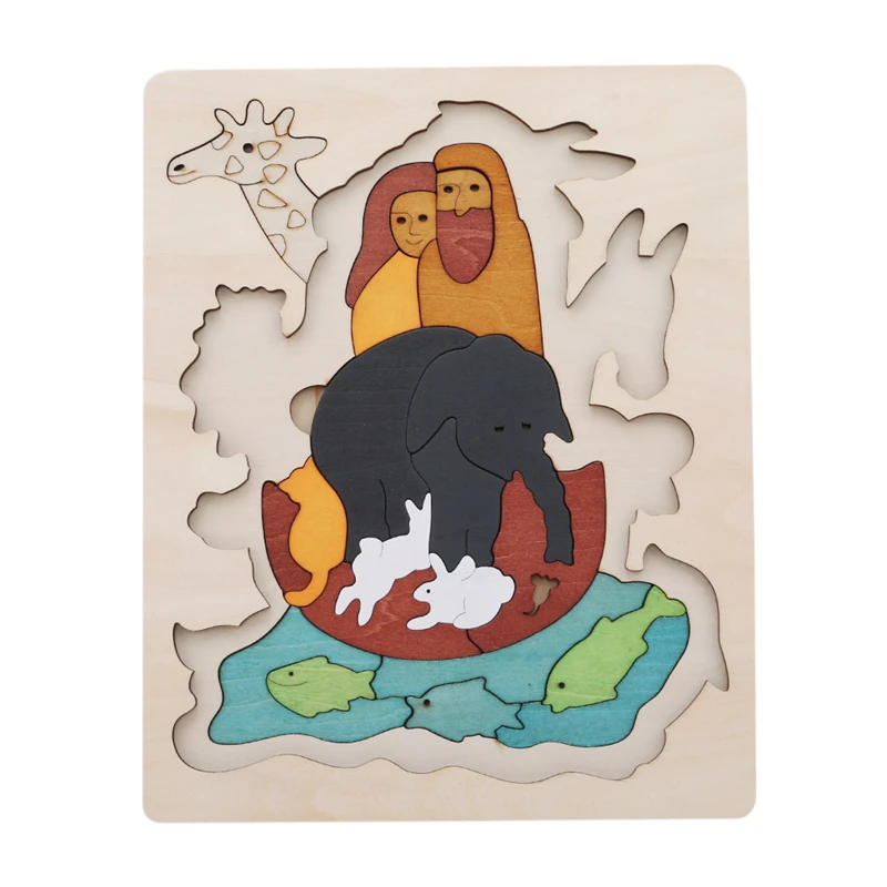 Милые красочные деревянные головоломки игры игрушки для детей Обучающие