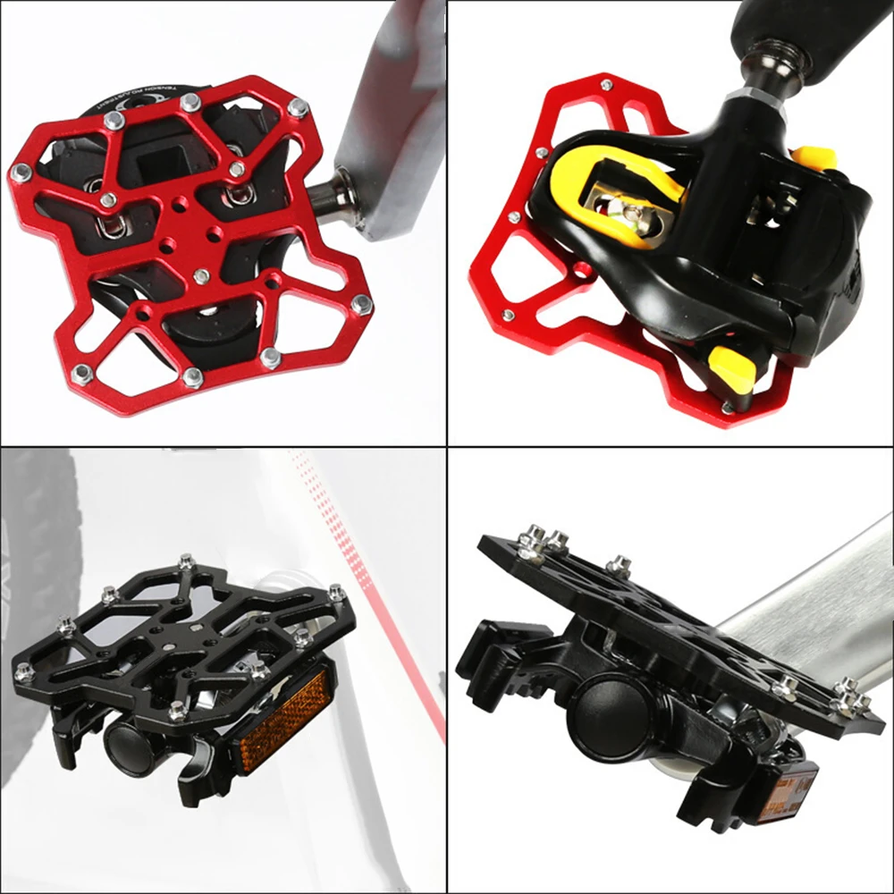 1 пара велосипедных педалей для обуви быстроразъемный адаптер самоблокирующихся