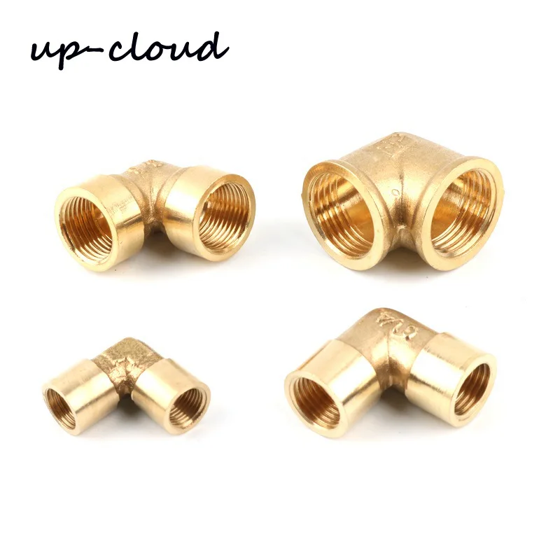 

2pcs brass 1/8" 1/4" 3/8" 1/2" female thread elbow connector air pipe joint pneumatic 0.5 inch adapter for water pump air pump